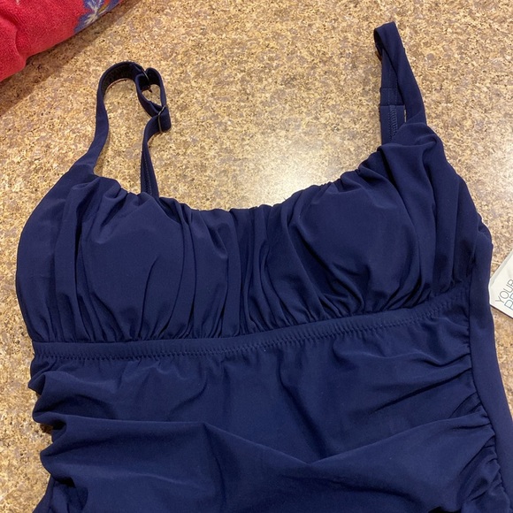NWT Profile By Gottex Navy Blue Tankini Top 6 (Swim Top Only) - Picture 3 of 17